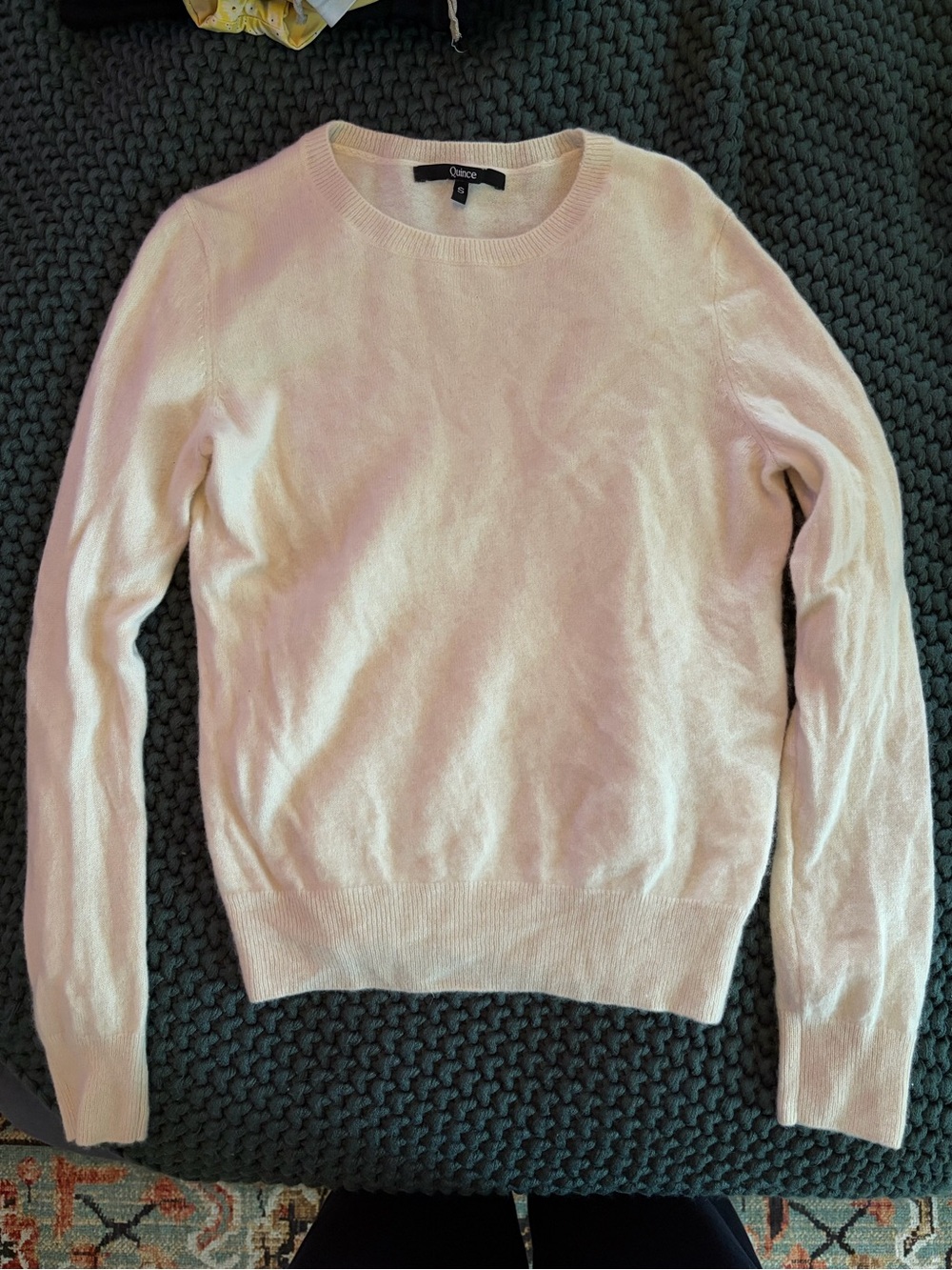 Quince 100% Cashmere Women's Crewneck Sweater in Cream